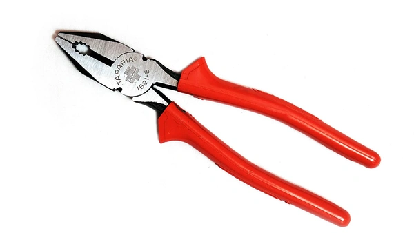 TAPARIYA Taparia Insulated Lineman Combination Cutting Plier - 21.2 x 5.6 x 3.6 Centimeters, SILVER, RED, NA